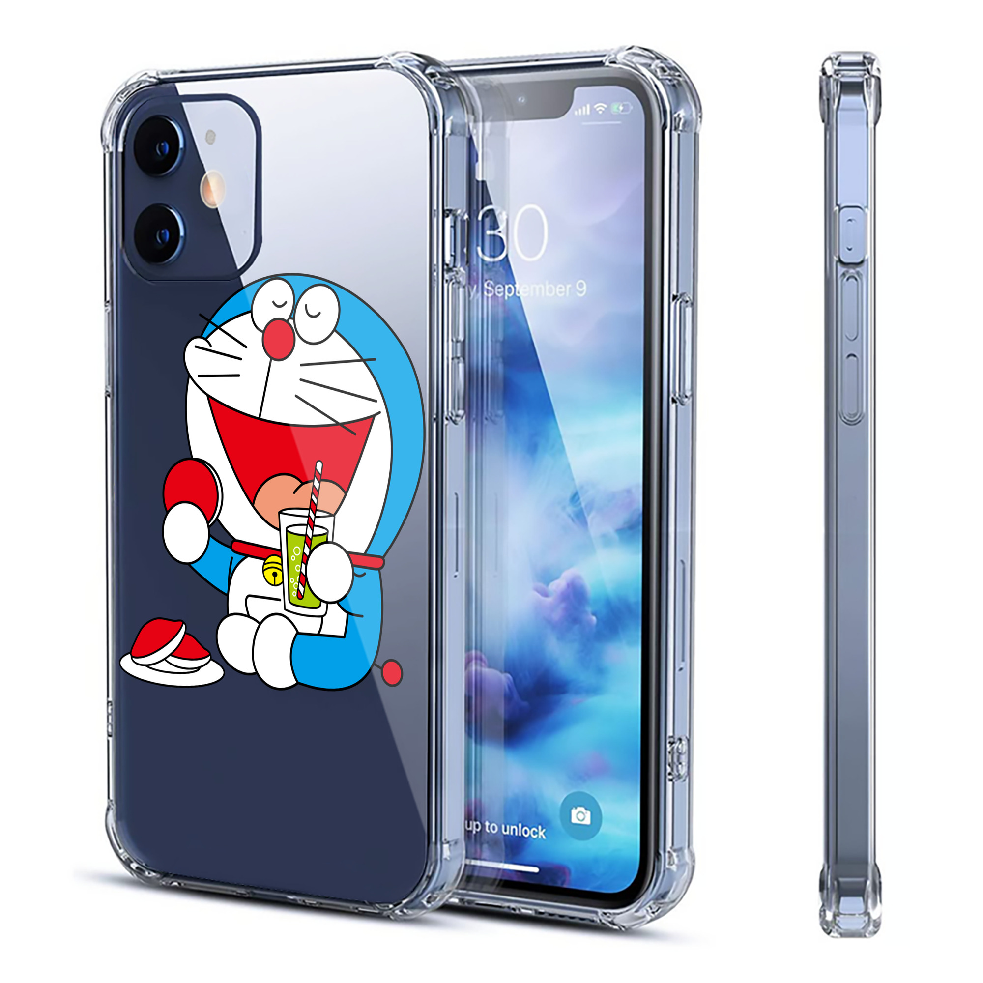 （画像用） ドラえもん Doraemon 【iPhone 12シリーズ対応】透明スマホケース（クリアソフトケース）